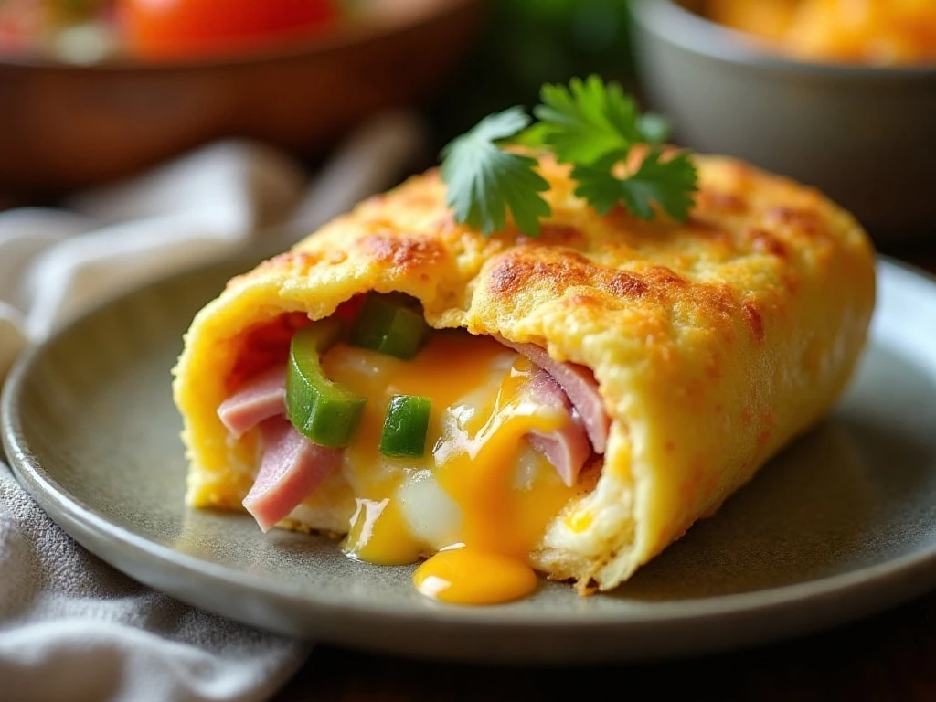 Tender Western omelet cup prepared for meal prep