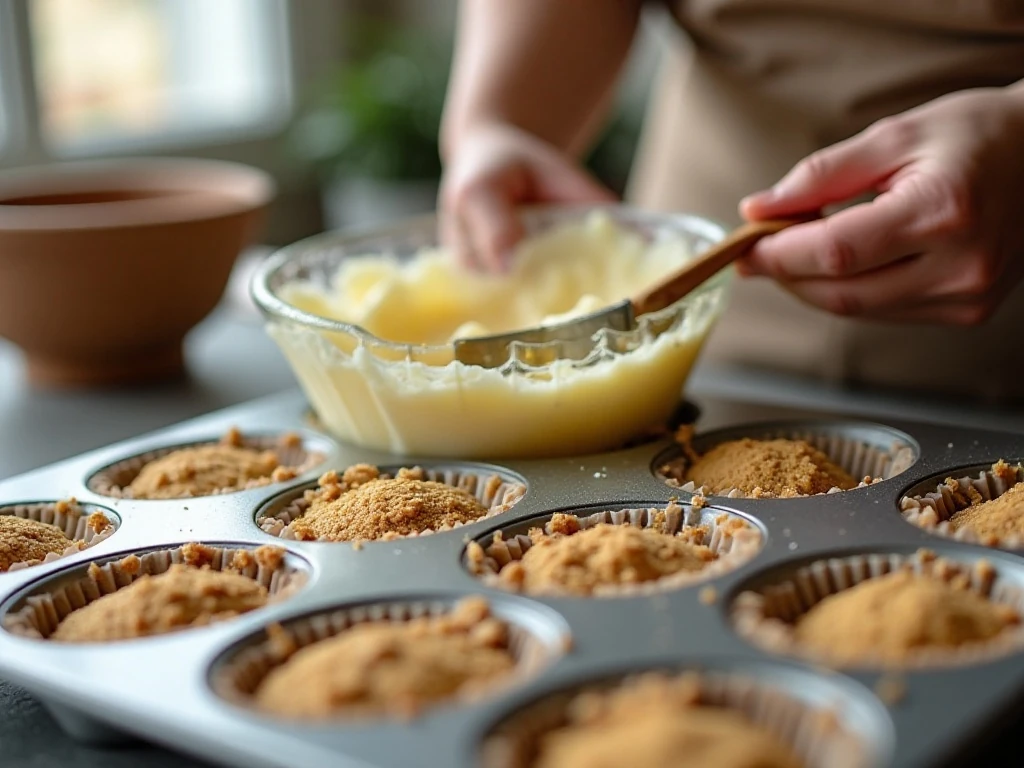 Preparing the chocolate cookie crust and melted white chocolate