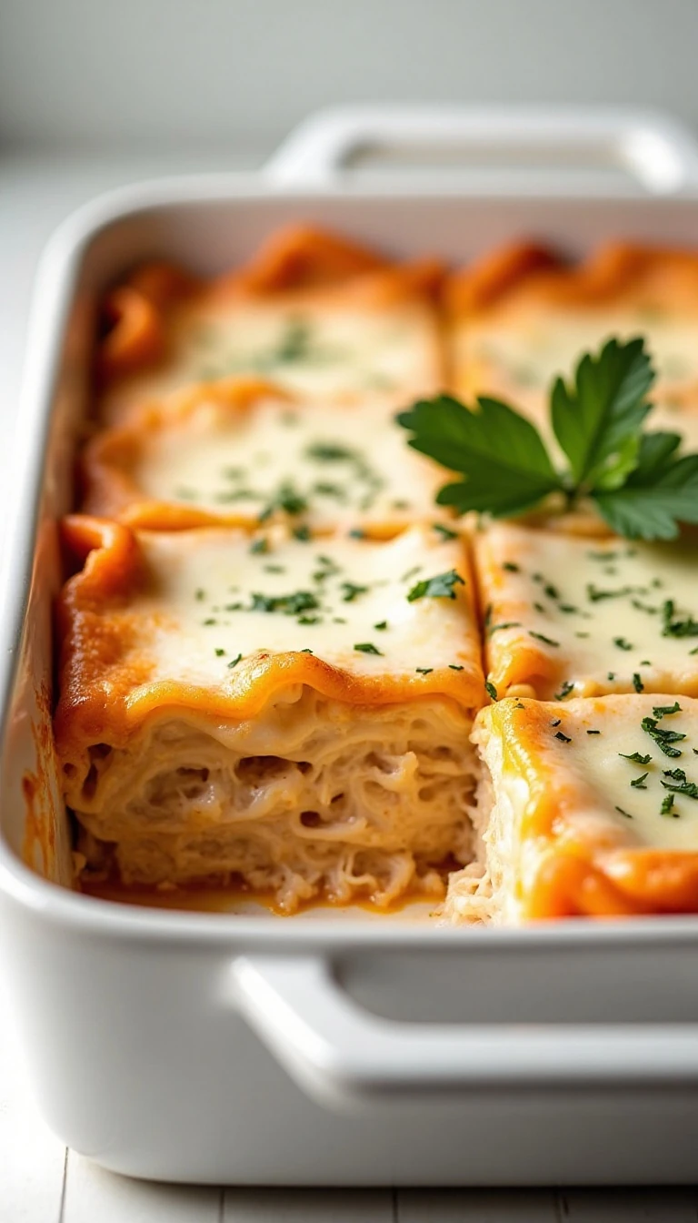 Creamy White Sauce Lasagna Recipe with Chicken and Ricotta