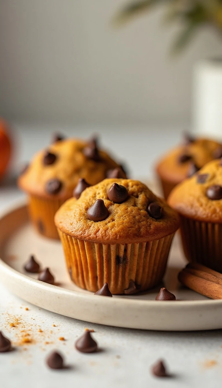 Whole Wheat Pumpkin Chocolate Chip Mini Muffins Recipe