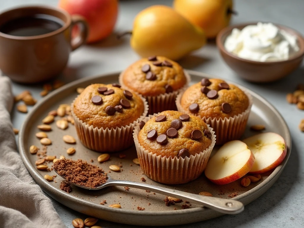 Pumpkin chocolate chip mini muffins served at a breakfast brunch