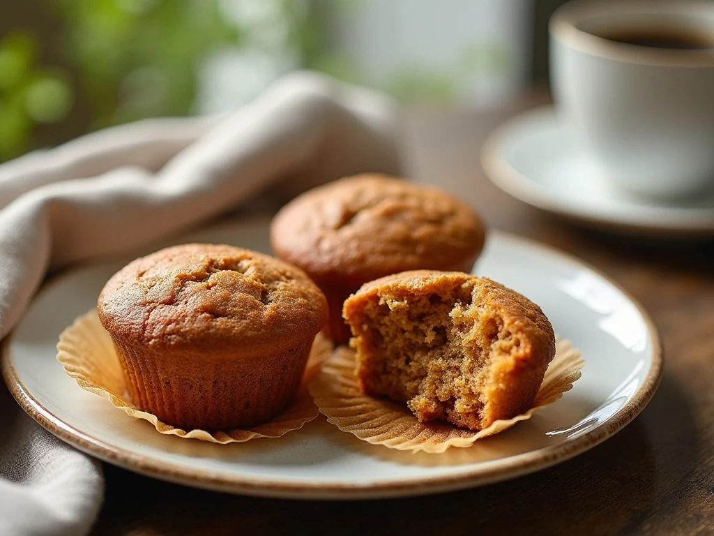 Wholesome carrot cake muffins served for breakfast