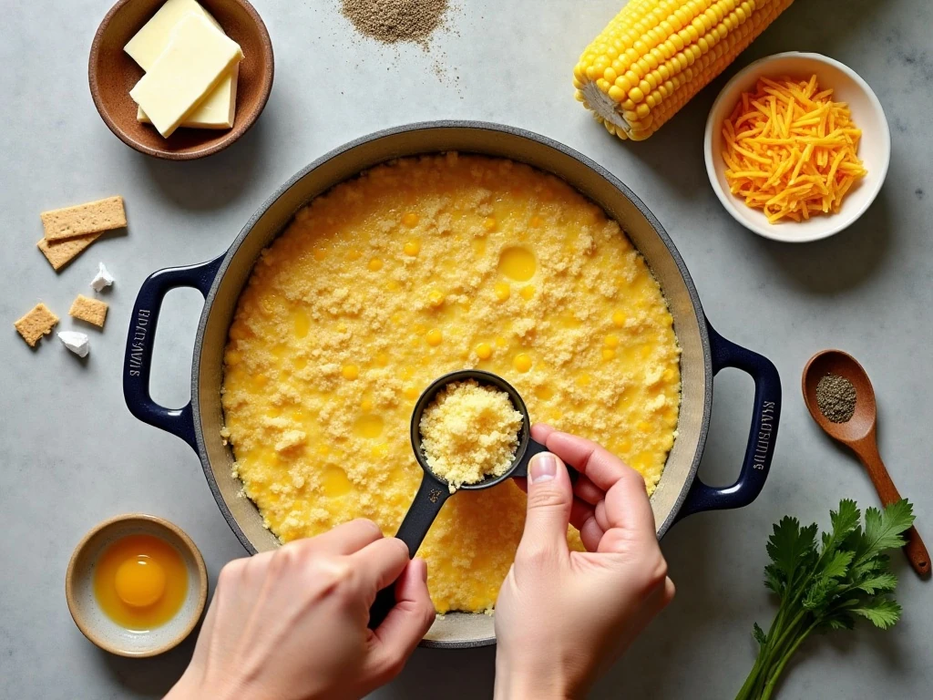 Ingredients for homemade scalloped corn