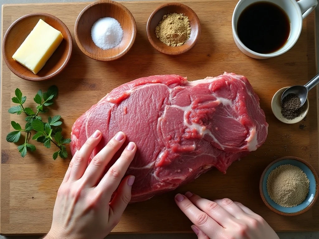 Ingredients for Worcestershire butter roast beef