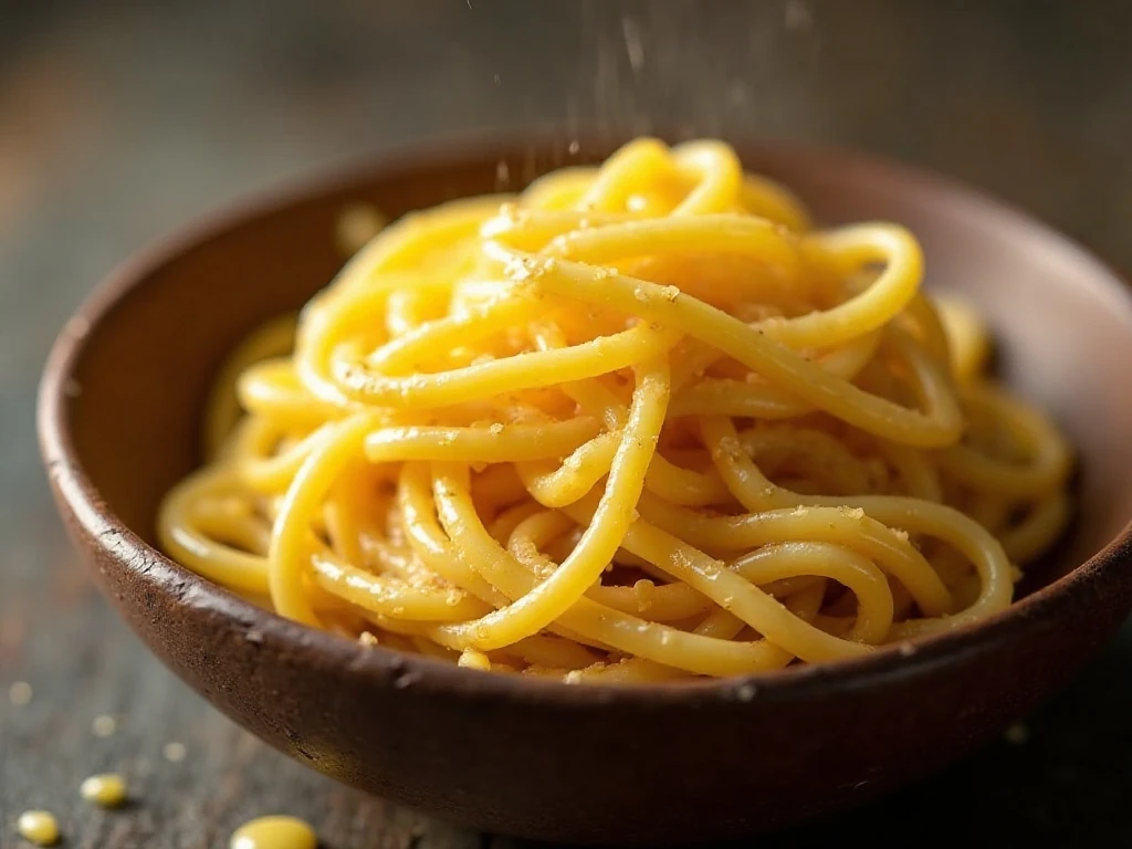 A bowl of tender homemade noodles made from scratch