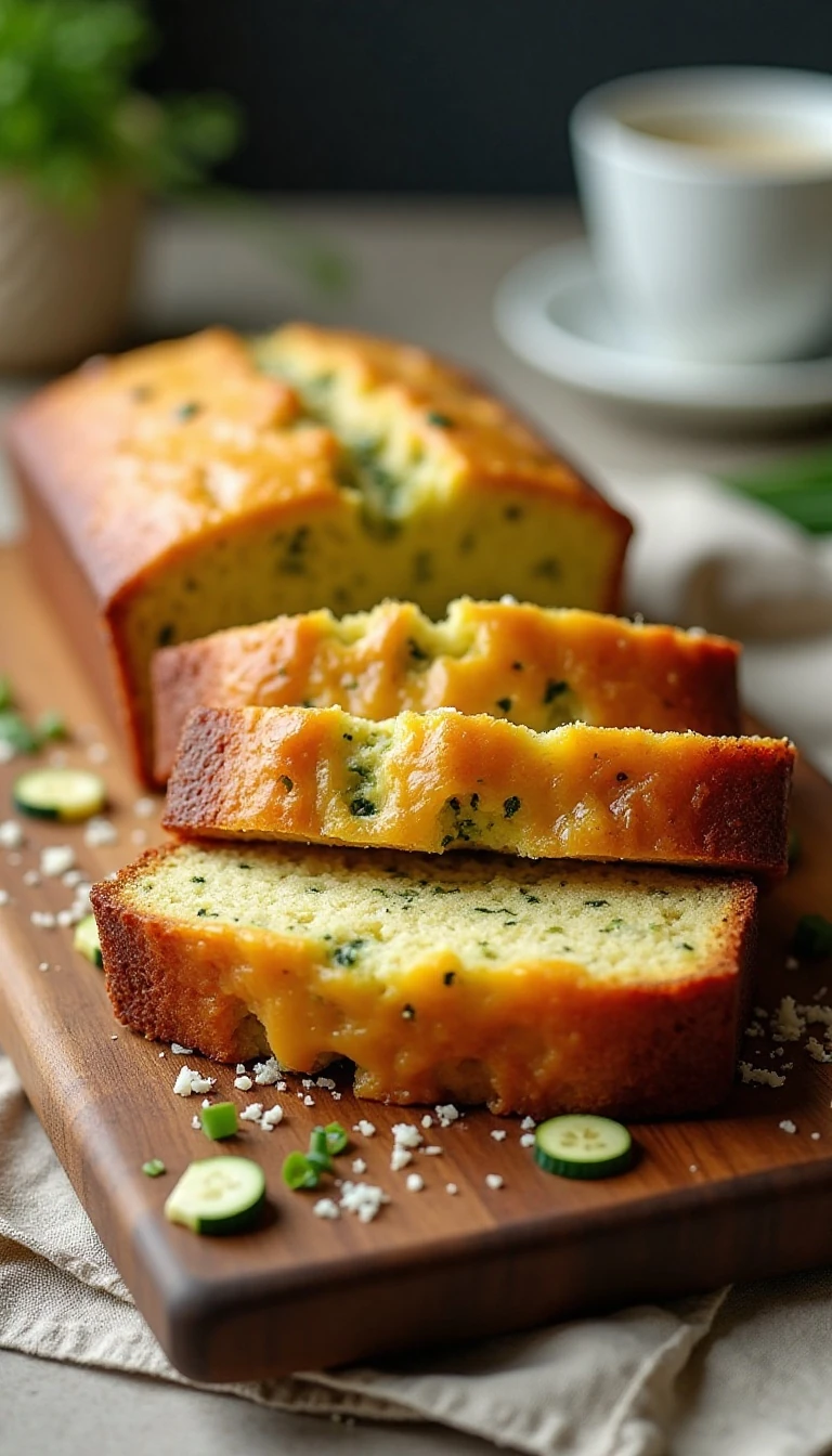 Savory Cheesy Zucchini Bread Recipe