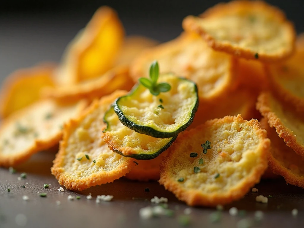 Close-up of the crisp Parmesan coating and tender zucchini center