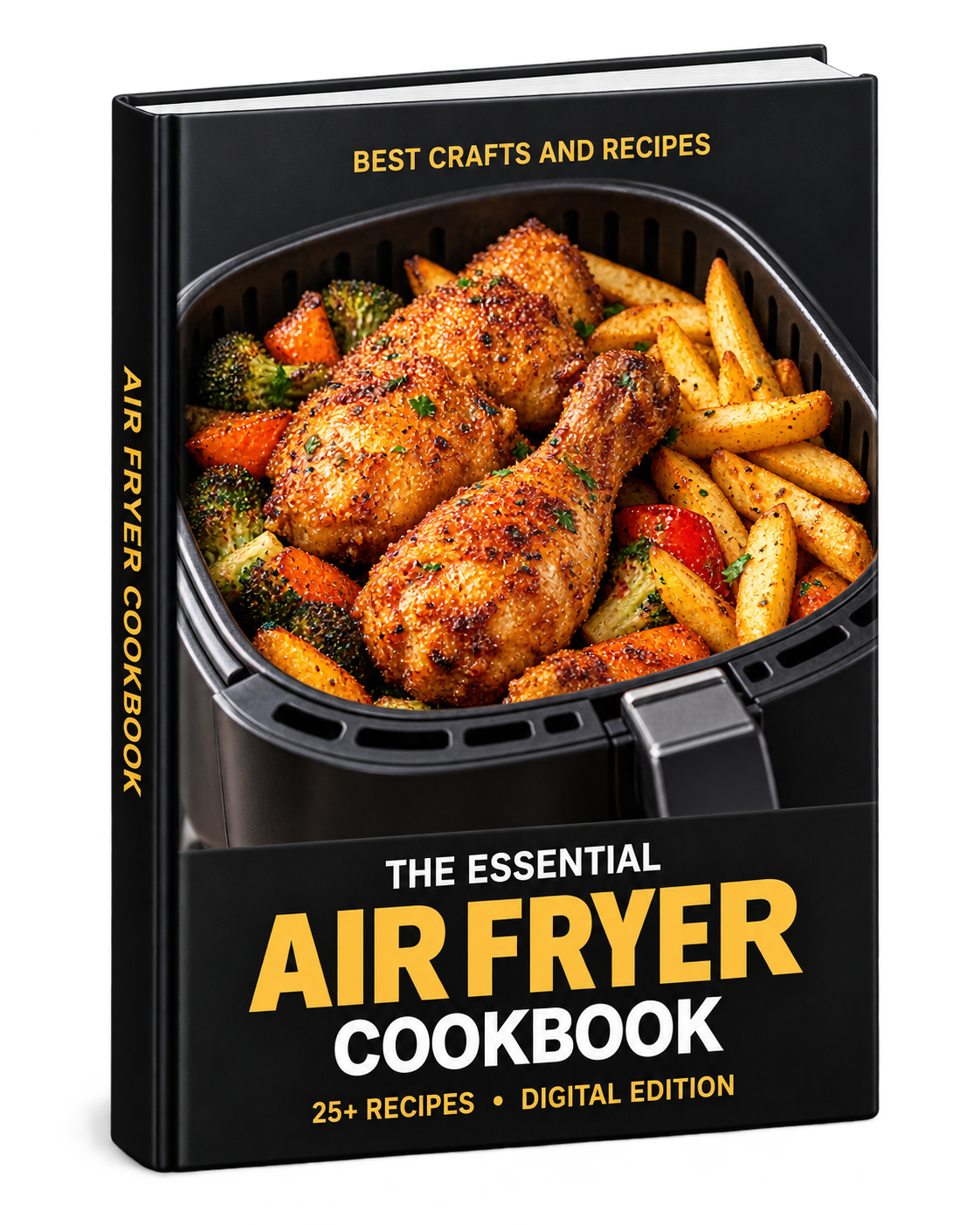 The Essential Air Fryer Cookbook, digital ebook mockup